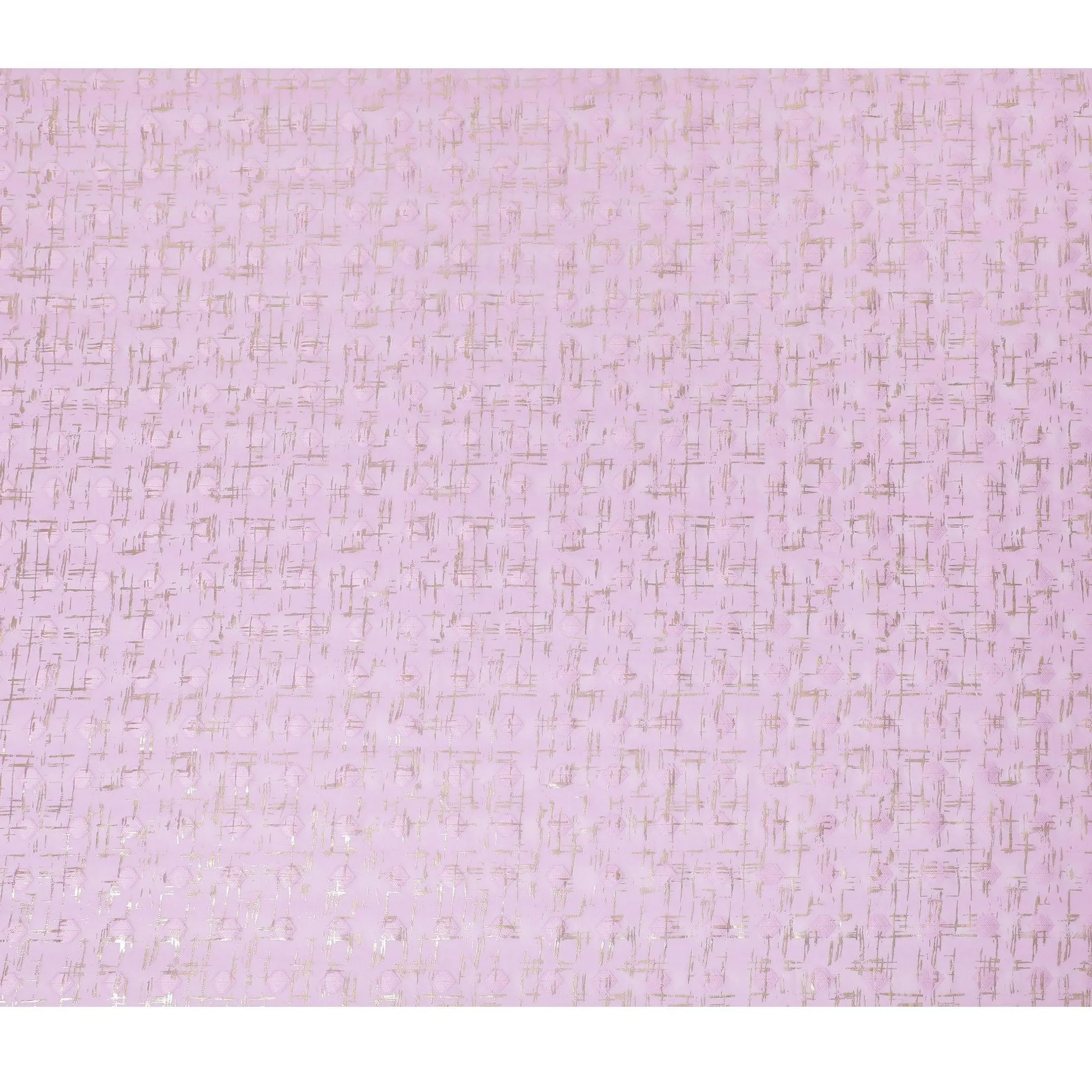 Lilac purple voile fabric with gold foil and jacquard in abstract design-D15754
