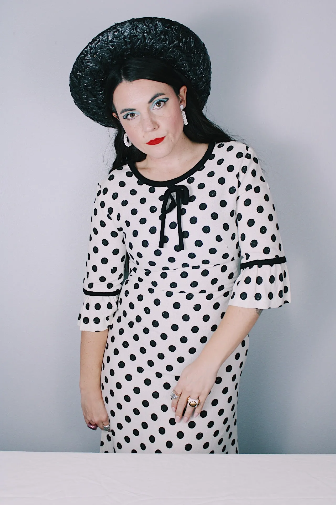Linen Polka Dot Dress