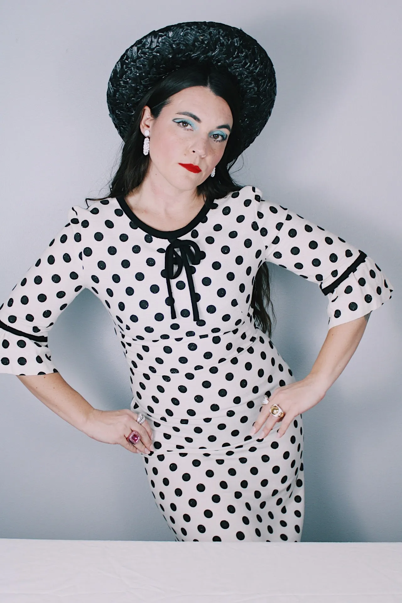 Linen Polka Dot Dress