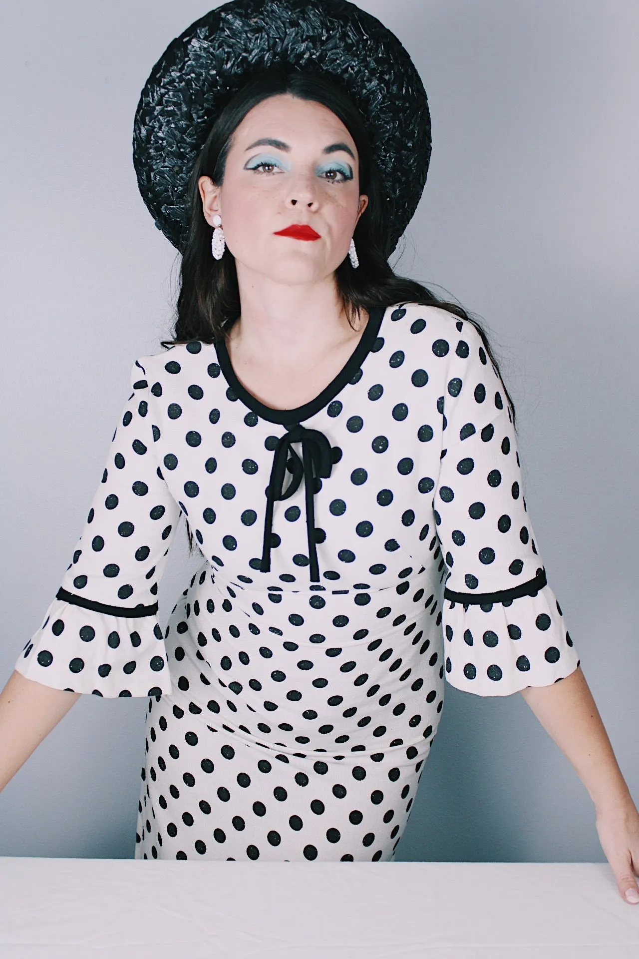 Linen Polka Dot Dress