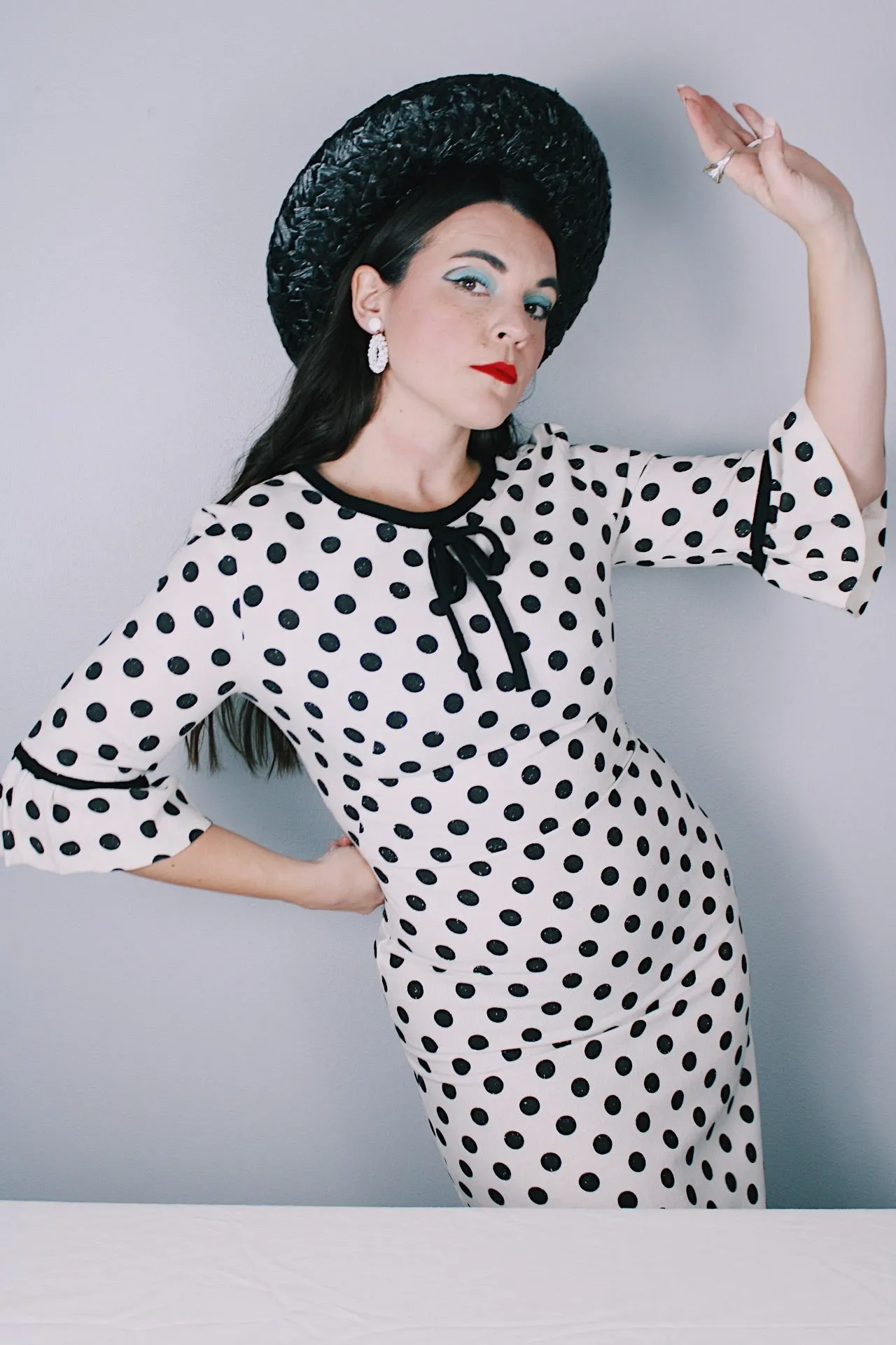 Linen Polka Dot Dress