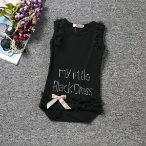 Little Black Dress Tutu Romper