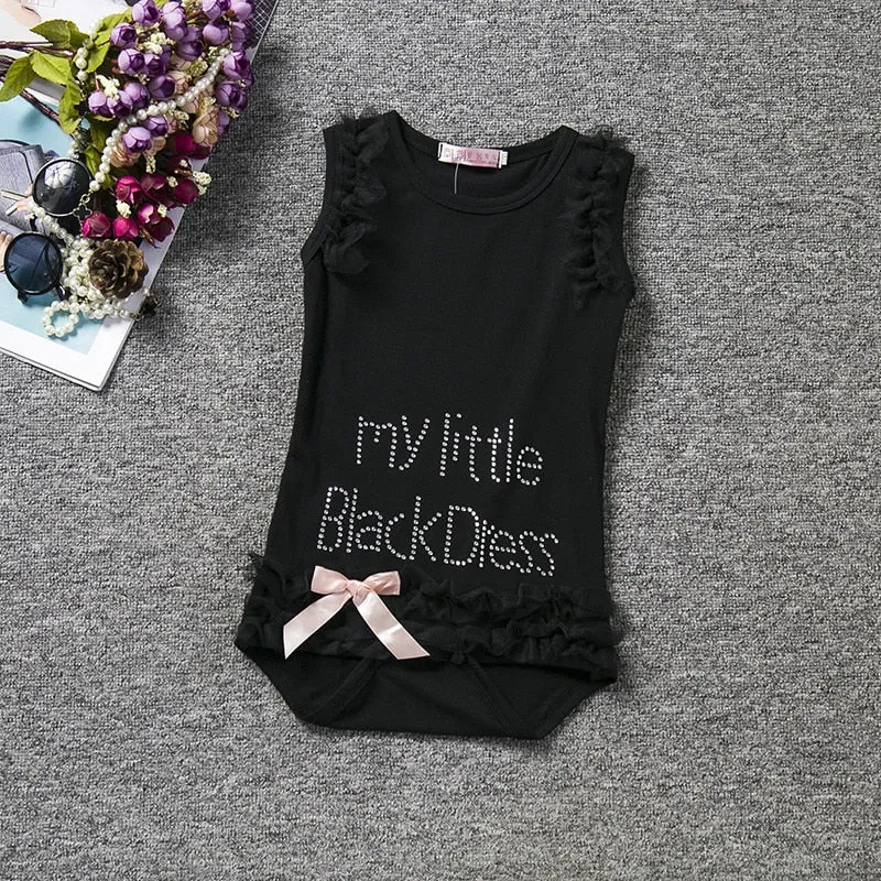 Little Black Dress Tutu Romper
