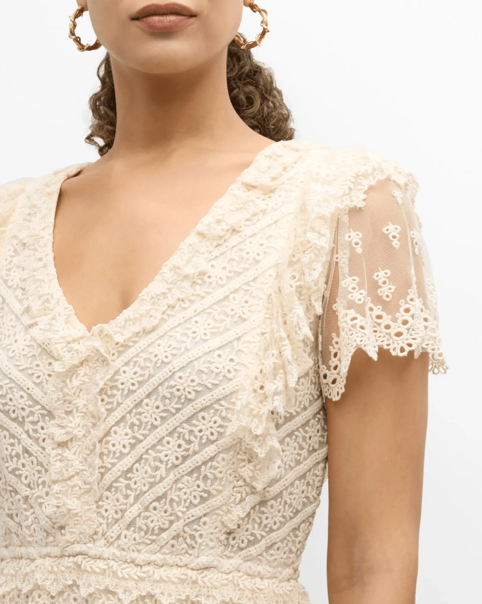LoveShackFancy Cerilo Dress Cream