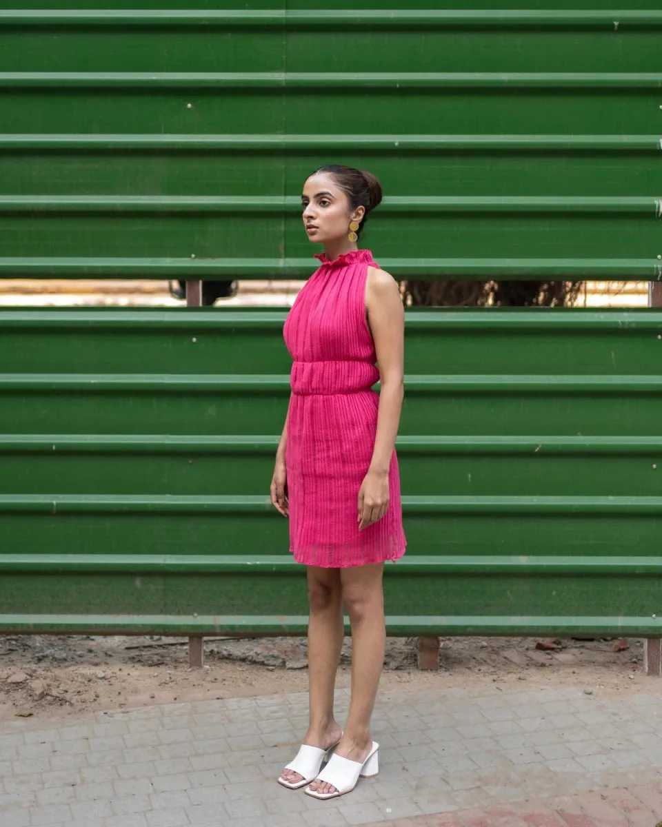 Mia Dress - Bright Pink