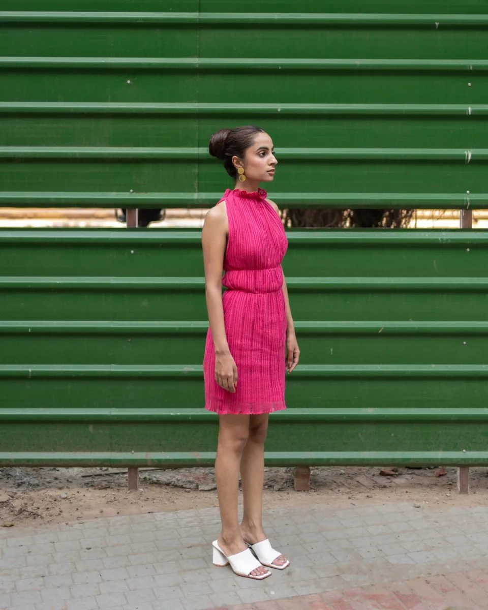 Mia Dress - Bright Pink