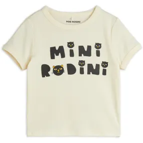 Mini Rodini Offwhite Mini Rodini Cats T-Shirt