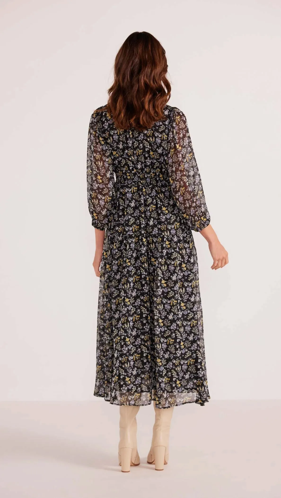 MinkPink Taylee Long Sleeve Midi Dress