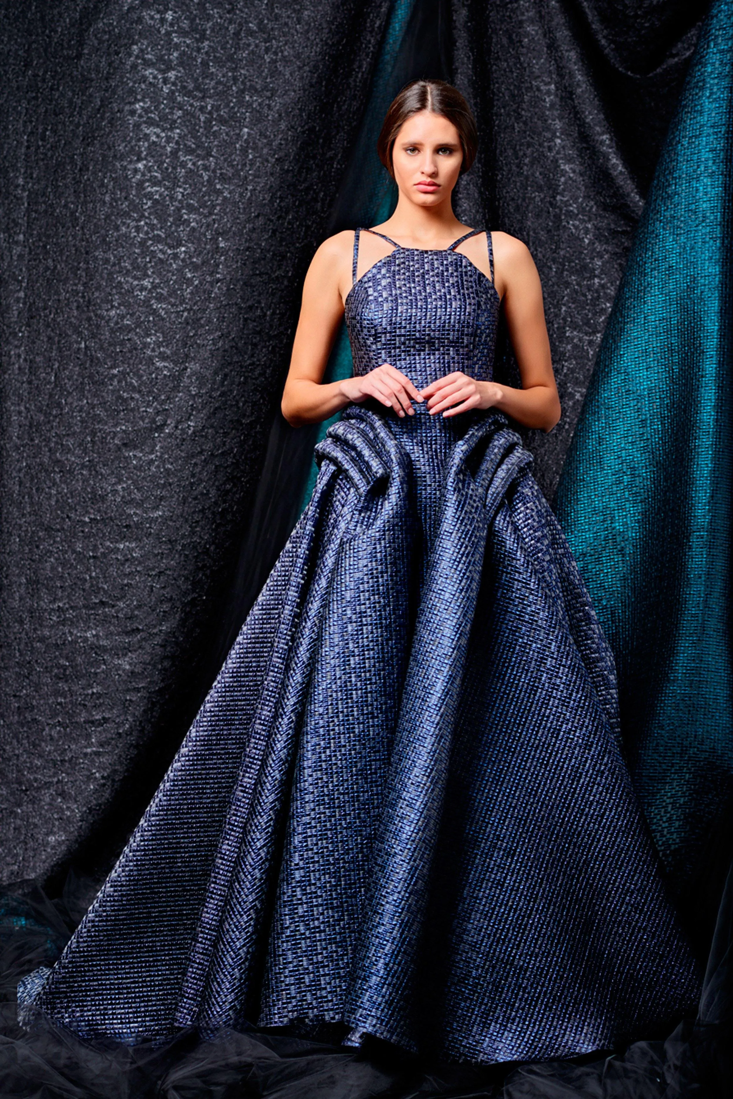 Mosaic Jacquard Structured Dress
