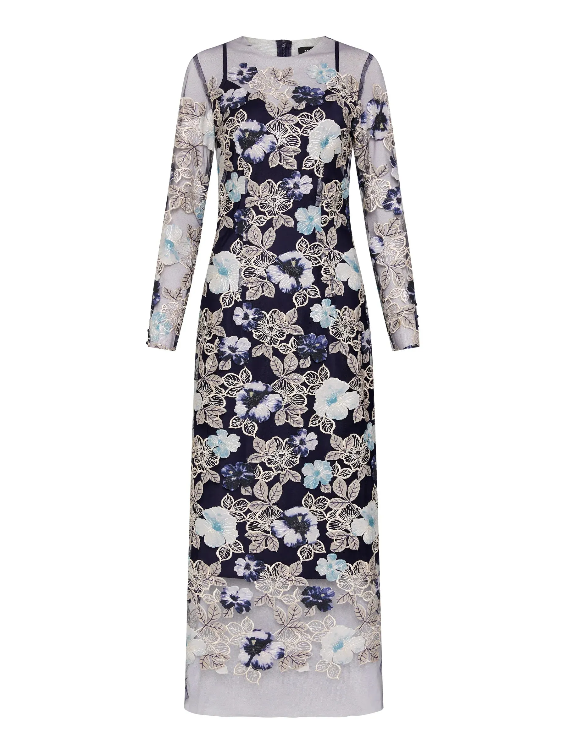 Moss & Spy Cecilia Dress - Navy Beige