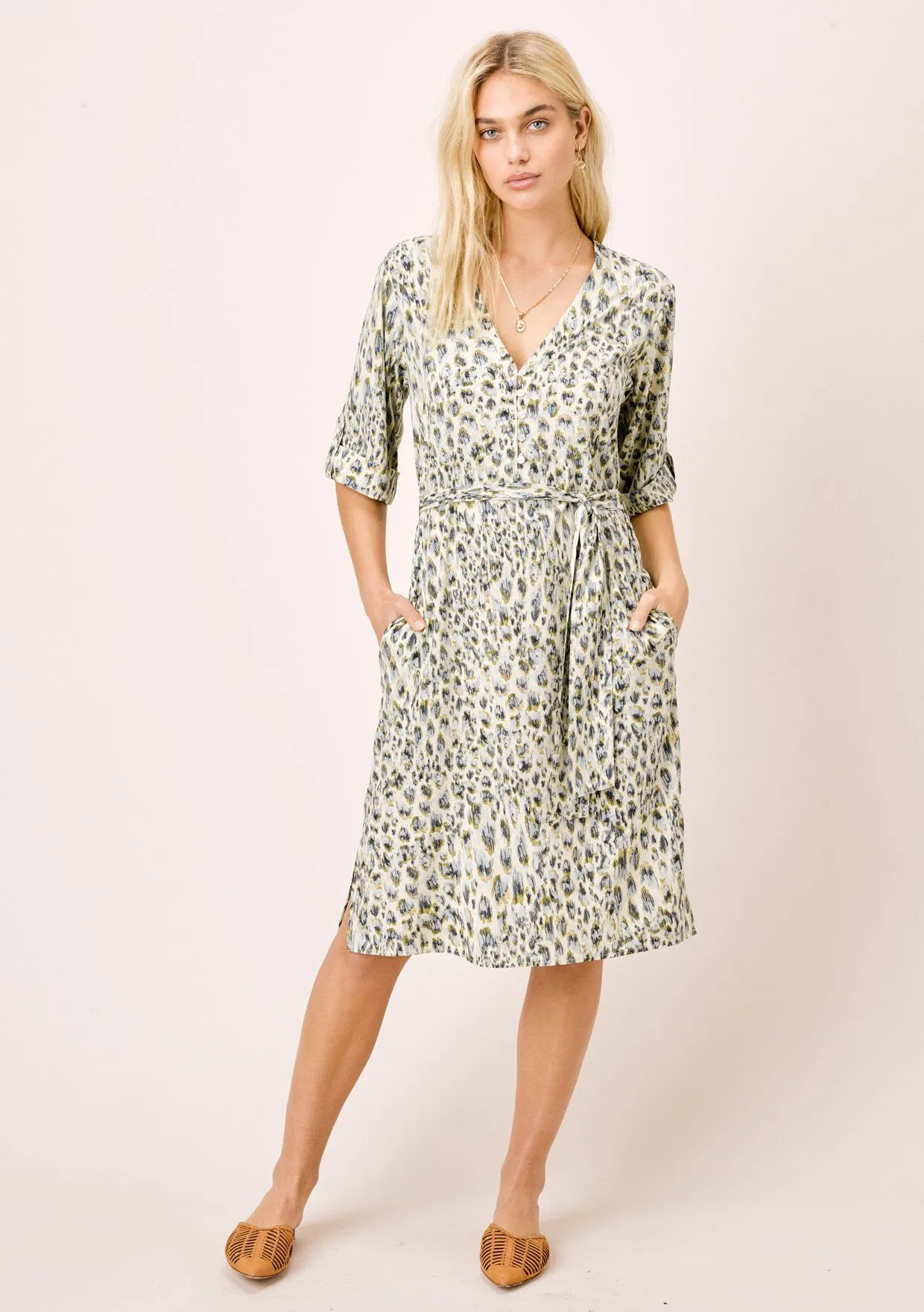 Myla Animal Print Midi Dress