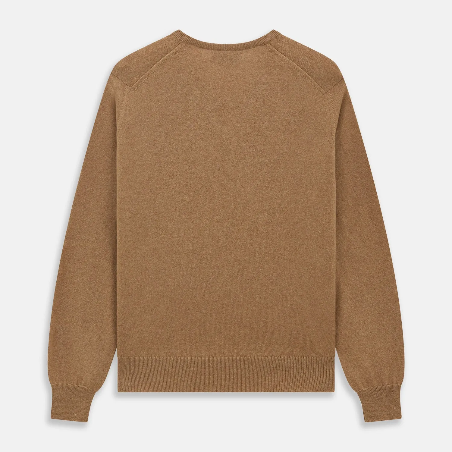 Natural V-Neck Cashmere Jumper