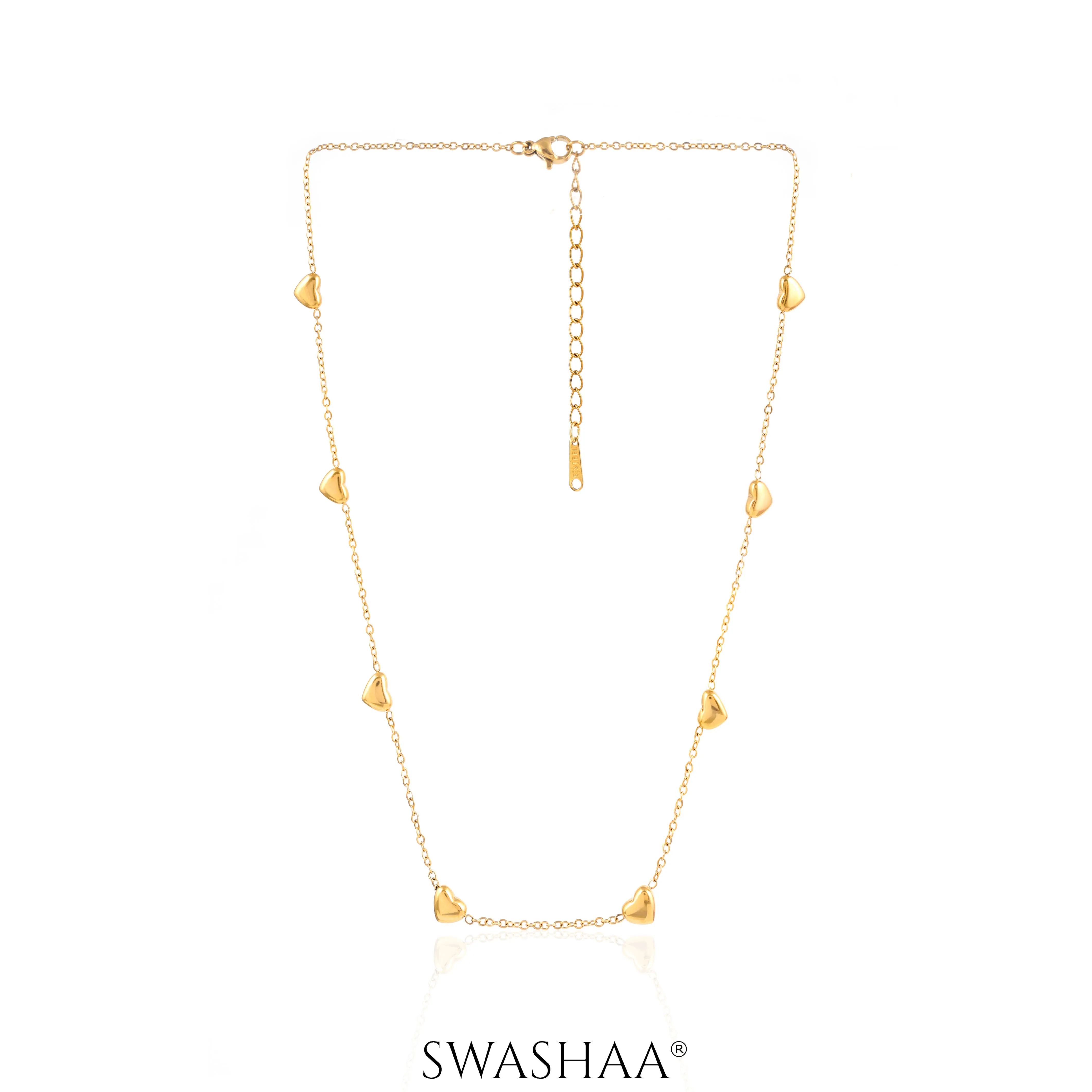 Nyle Heart 18K Gold Plated Necklace