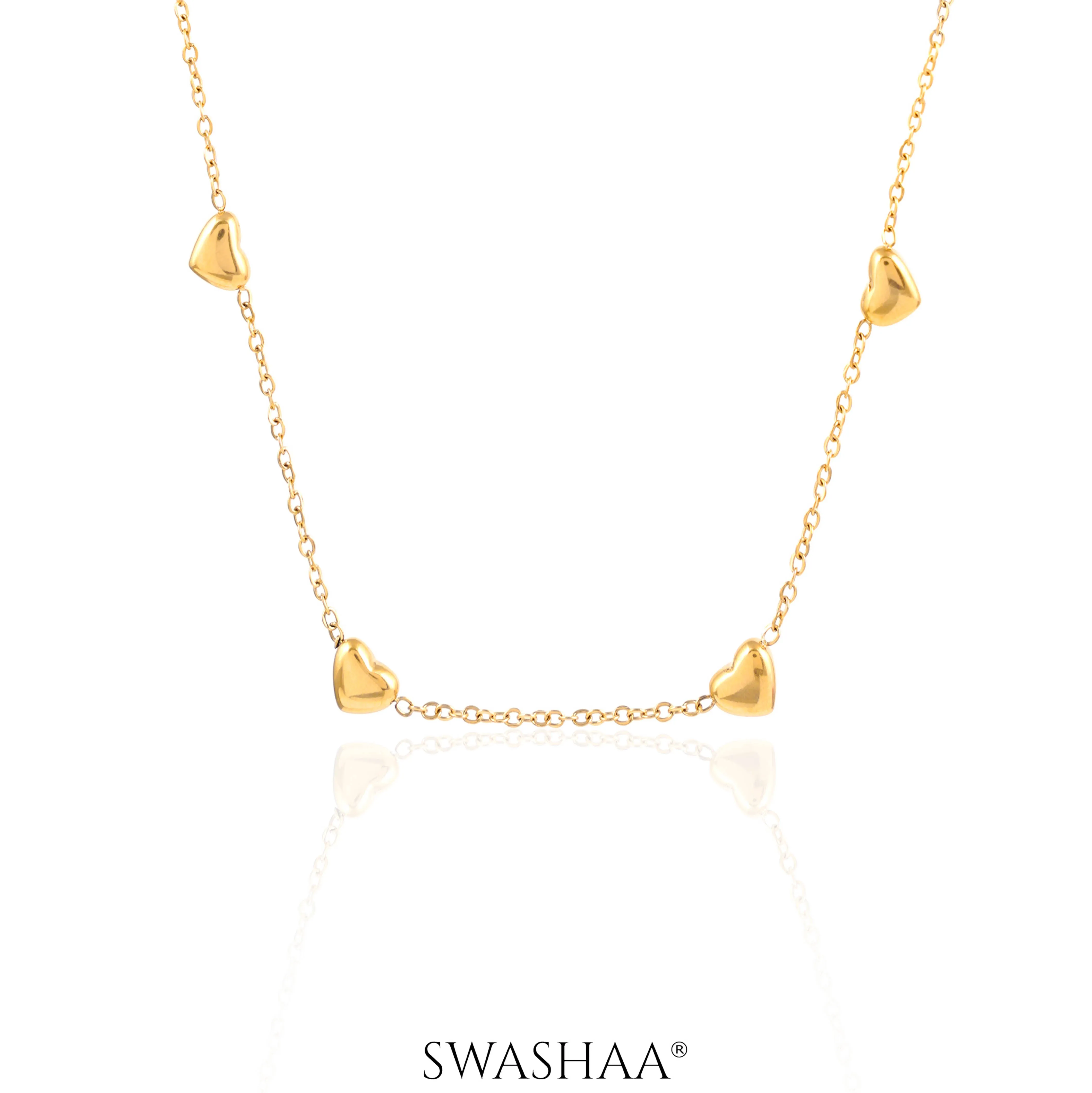 Nyle Heart 18K Gold Plated Necklace