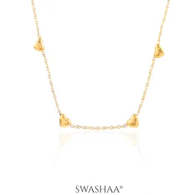 Nyle Heart 18K Gold Plated Necklace