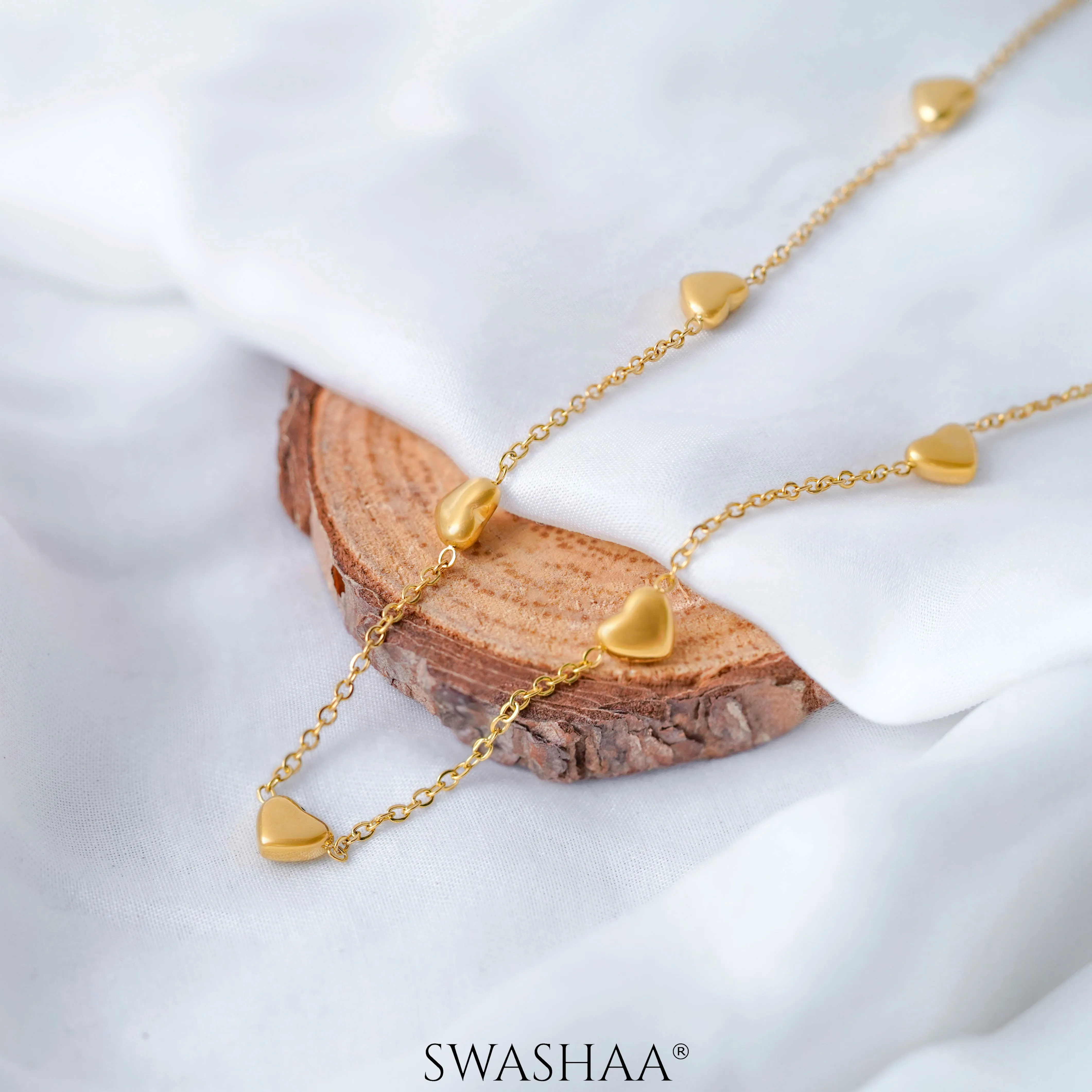 Nyle Heart 18K Gold Plated Necklace