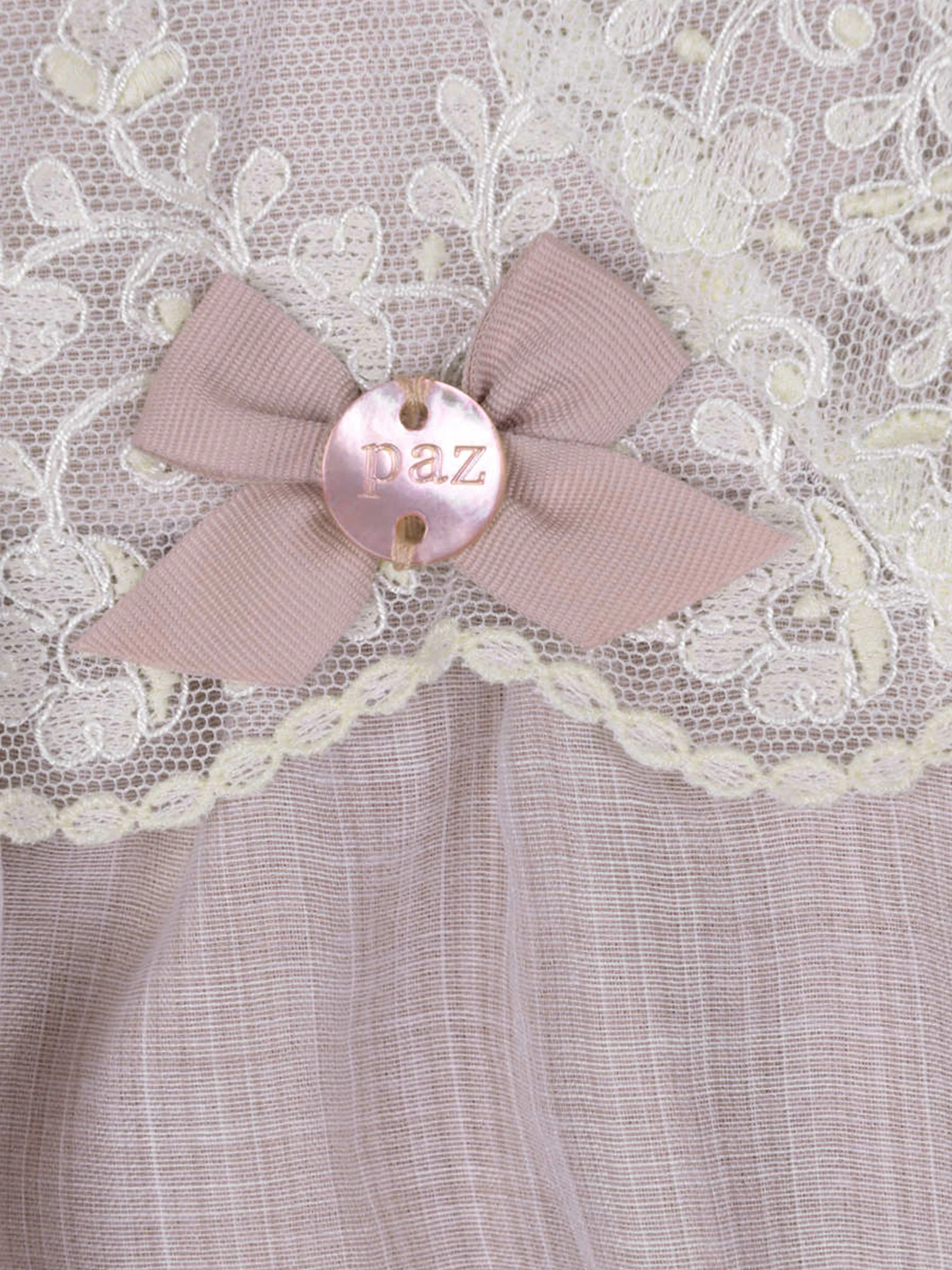 Paz Rodriguez Baby Girls Dress - & White Cotton Lace Dress