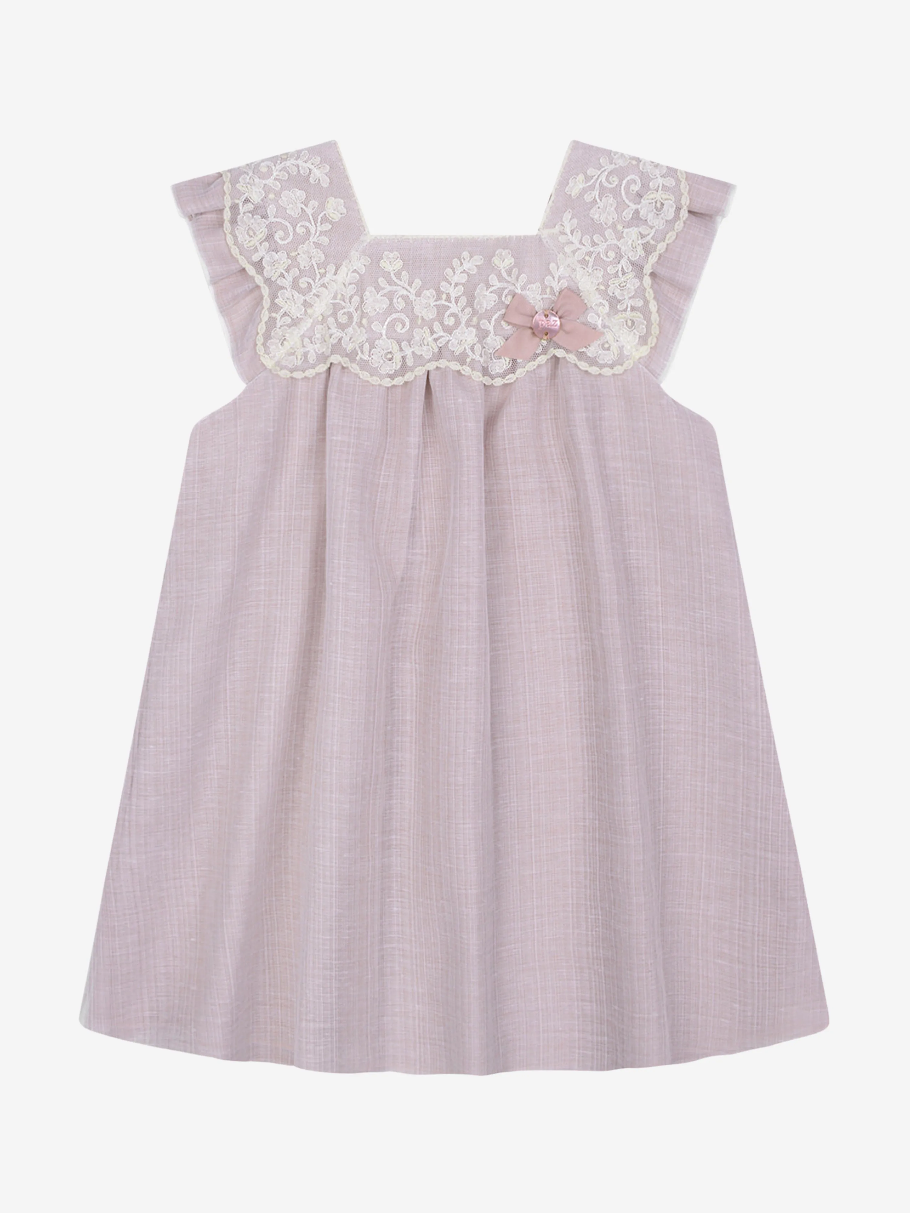 Paz Rodriguez Baby Girls Dress - & White Cotton Lace Dress