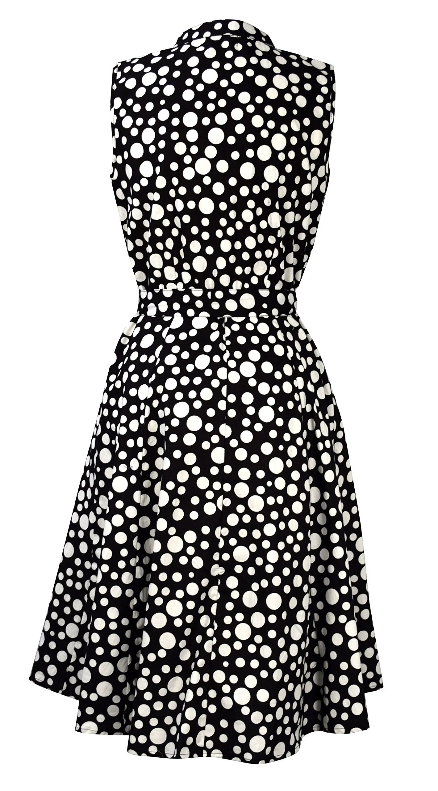 Peach Couture Blue Floral Vintage Retro Button Up Party Dress with Belt