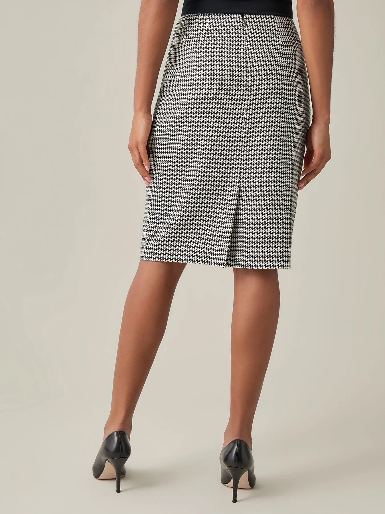Plus Vivien Skirt, Houndstooth