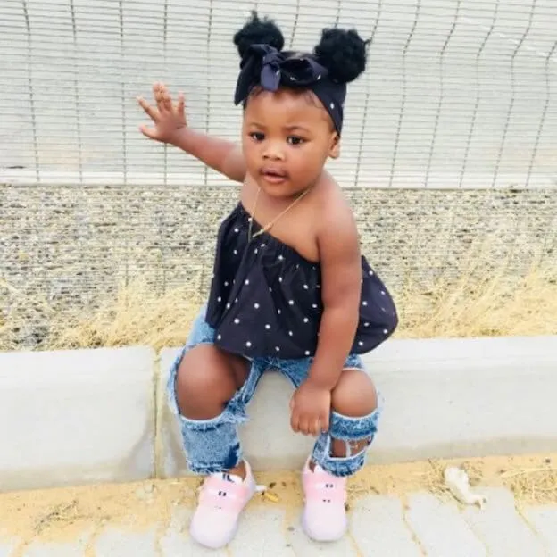 Polka Dot Denim Set