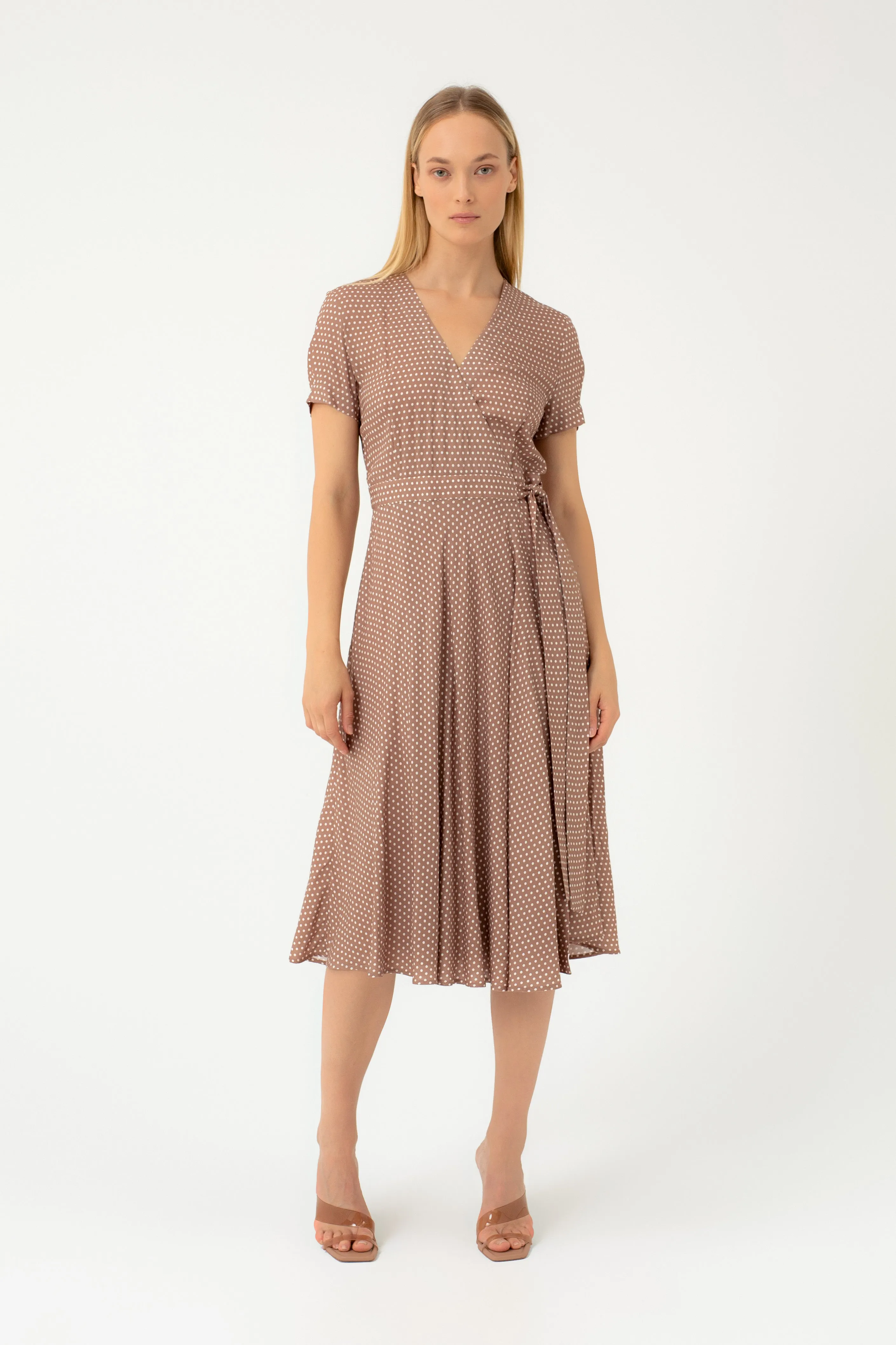 POLKA DOT MIDI DRESS