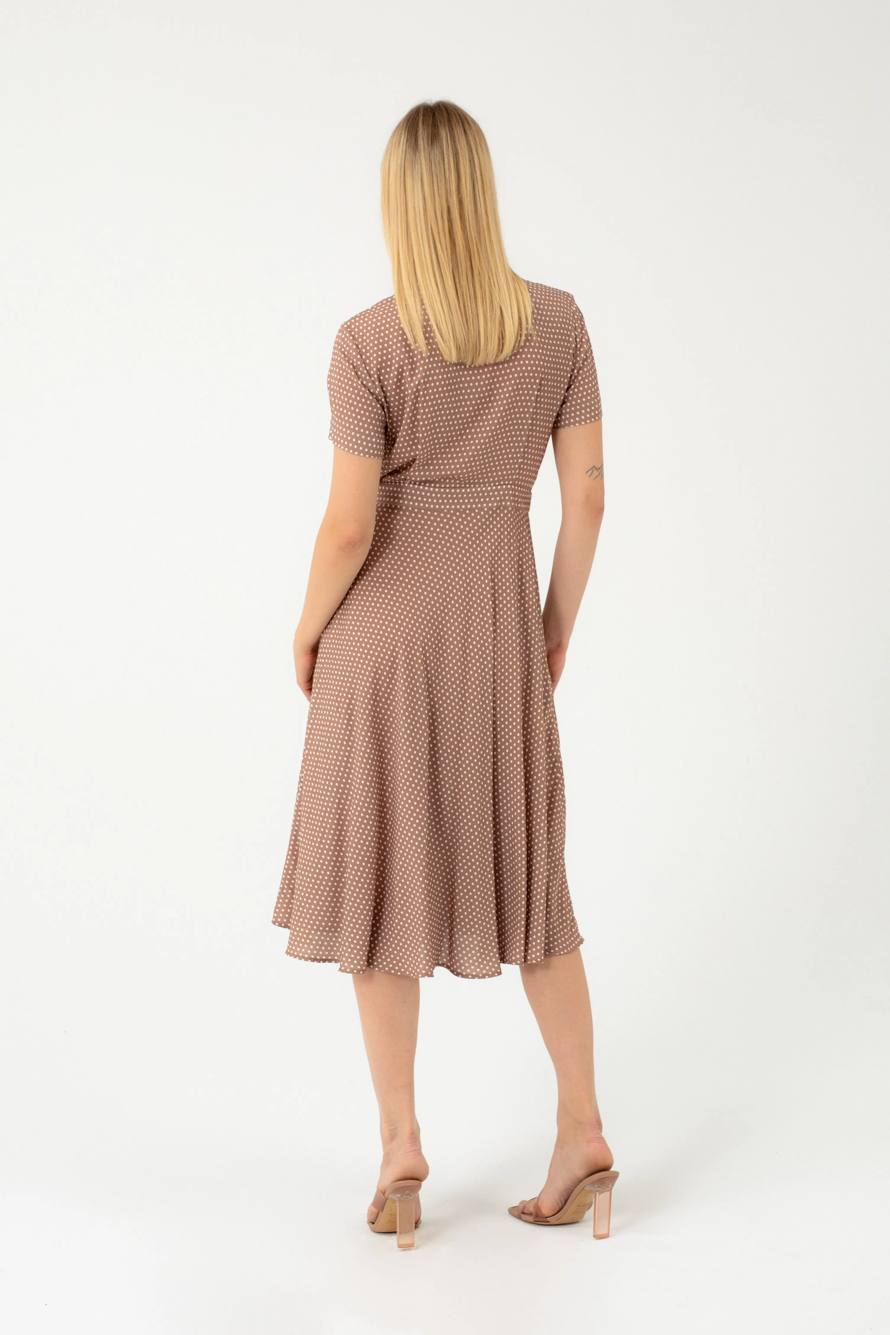 POLKA DOT MIDI DRESS
