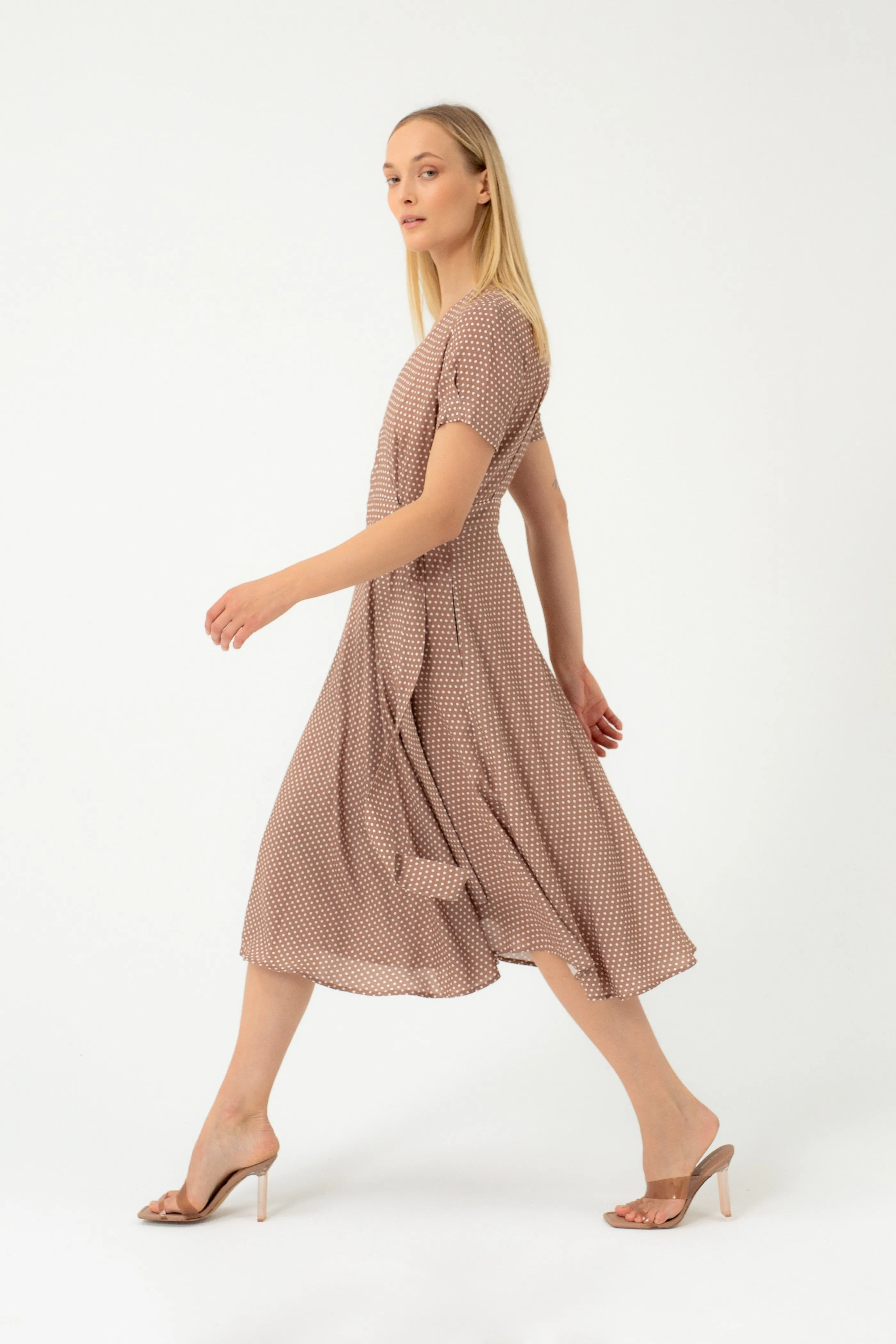 POLKA DOT MIDI DRESS