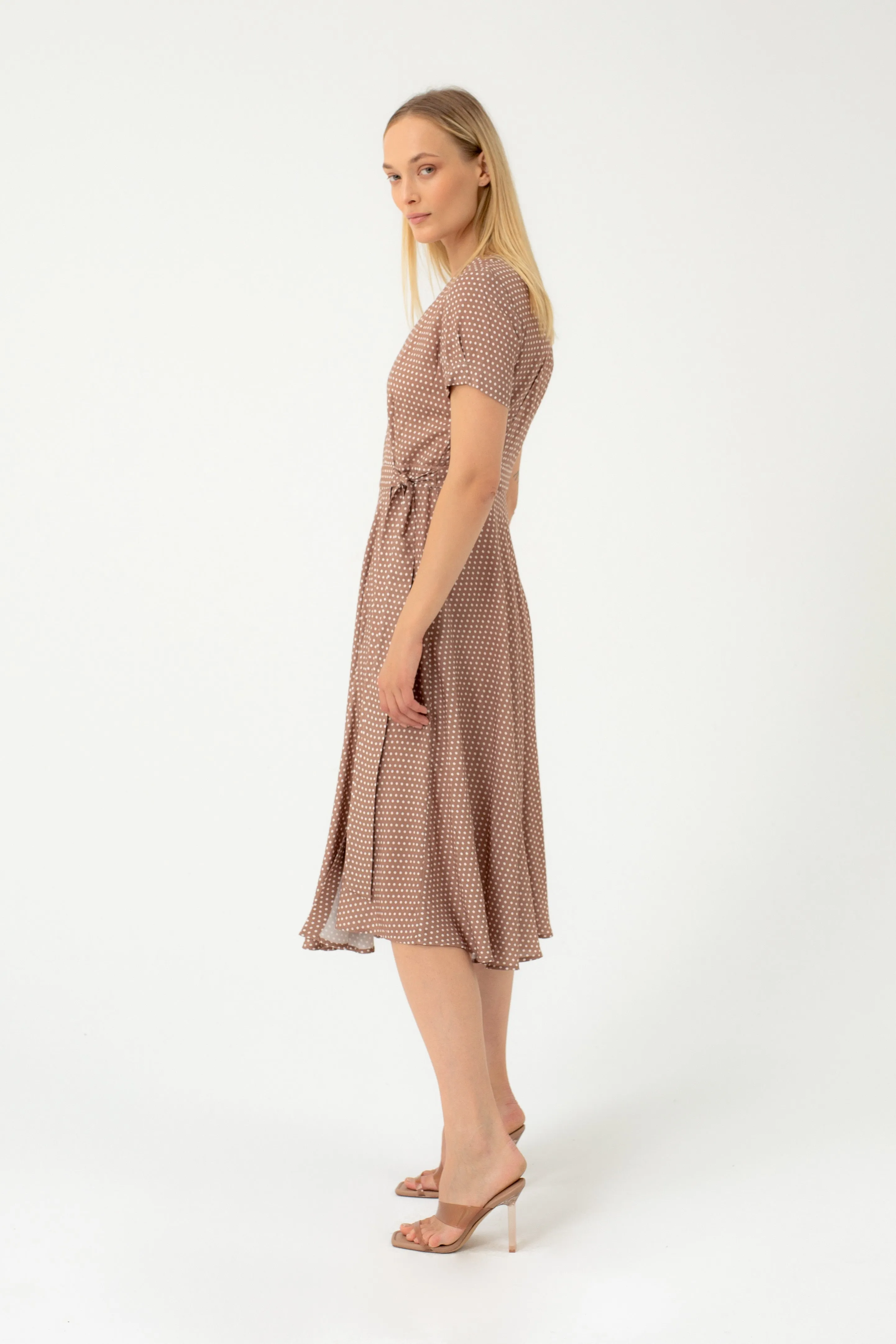 POLKA DOT MIDI DRESS