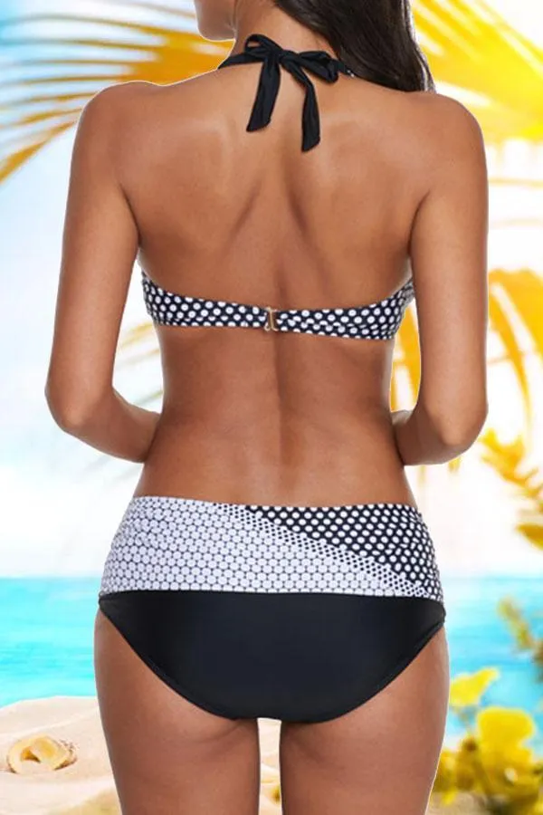 Polka Dot Retro Twisted Bikini