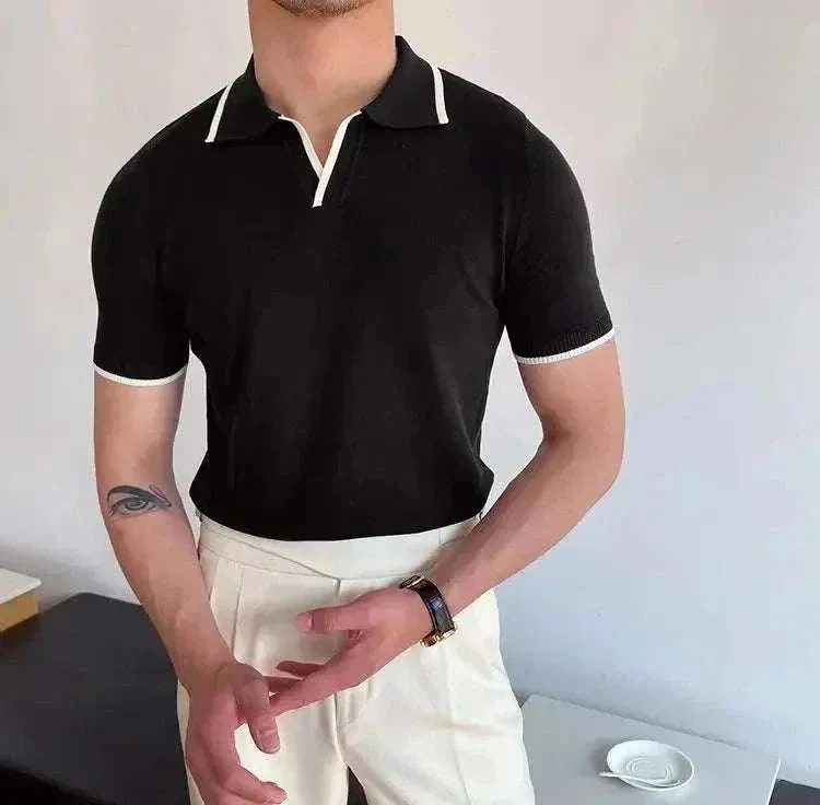 Polo collar relaxed fit t-shirt