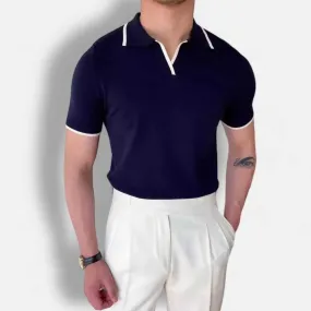 Polo collar relaxed fit t-shirt