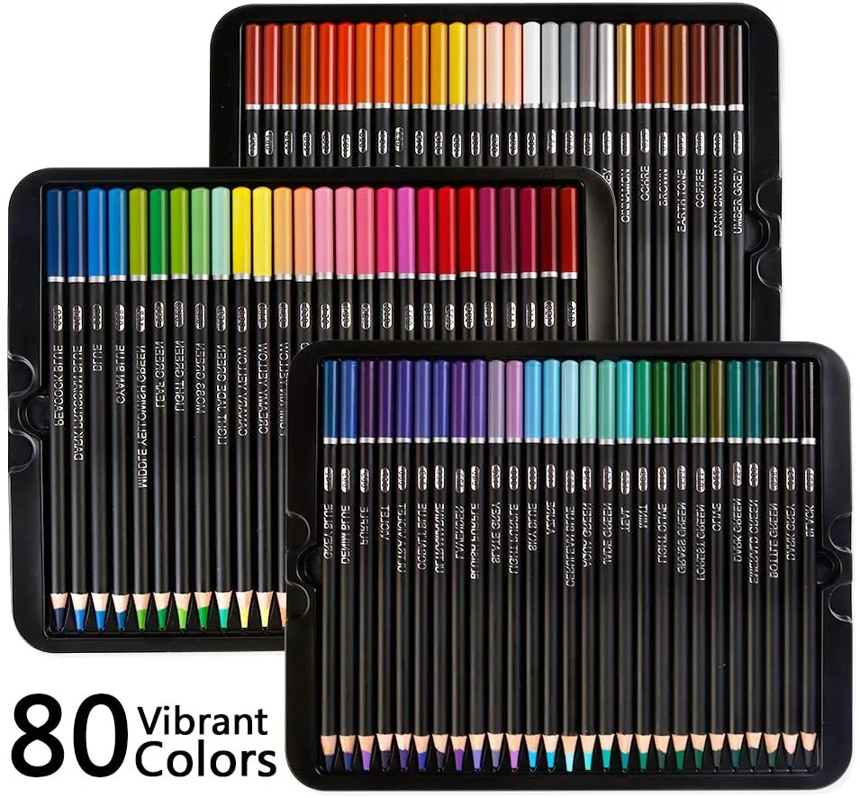 Professional Colored Pencils - Set of 80