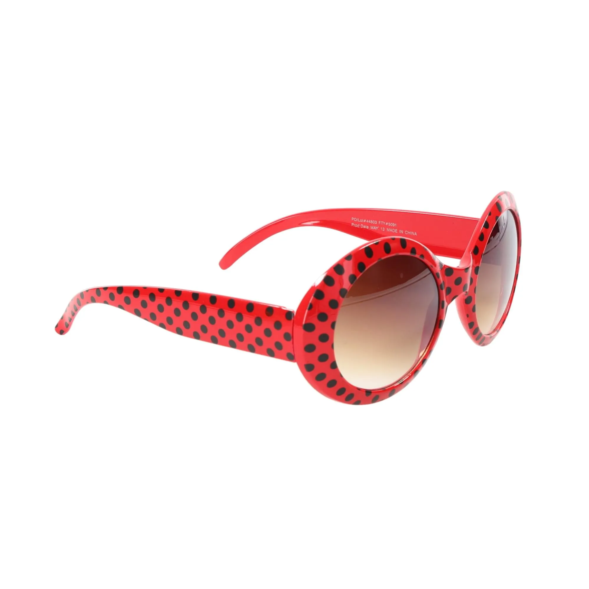 Retro Rock Red Polkadot Costume Sunglasses Adult