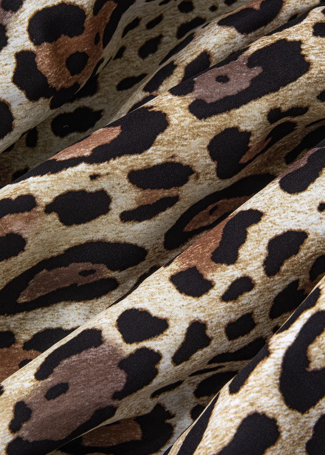 Ruzanna Leopard Print Puffy Hem Dress
