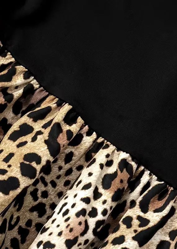 Ruzanna Leopard Print Puffy Hem Dress