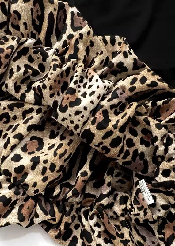 Ruzanna Leopard Print Puffy Hem Dress