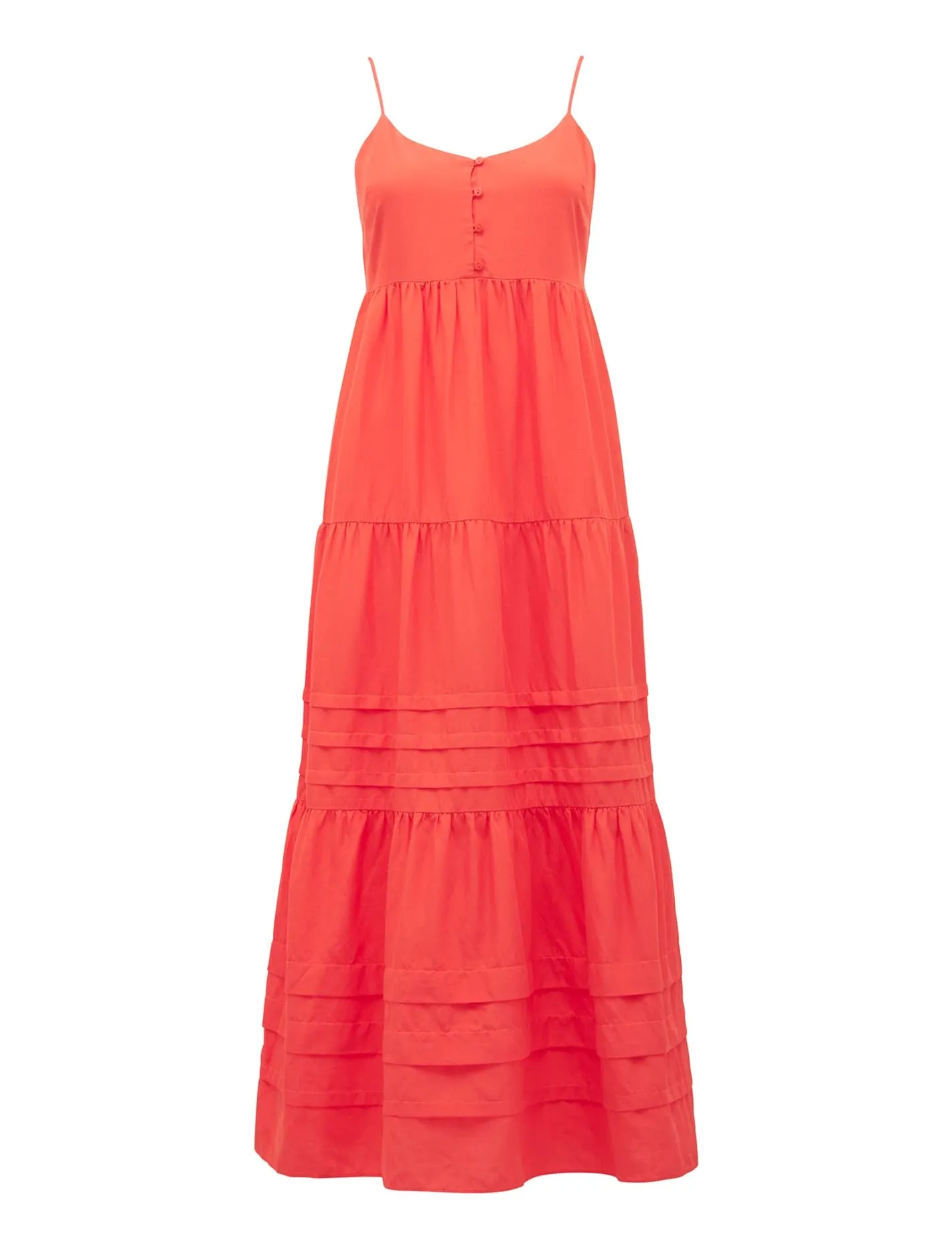 Savannah Pintuck Tiered Midi Dress