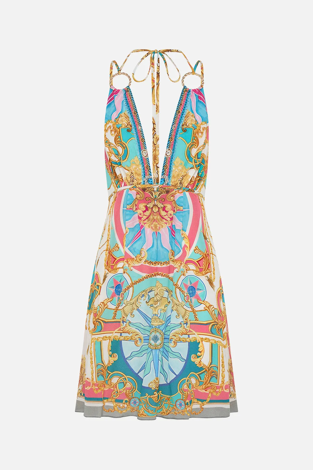 SHORT FLARED DRESS WITH HARDWARE SAIL AWAY WITH ME
