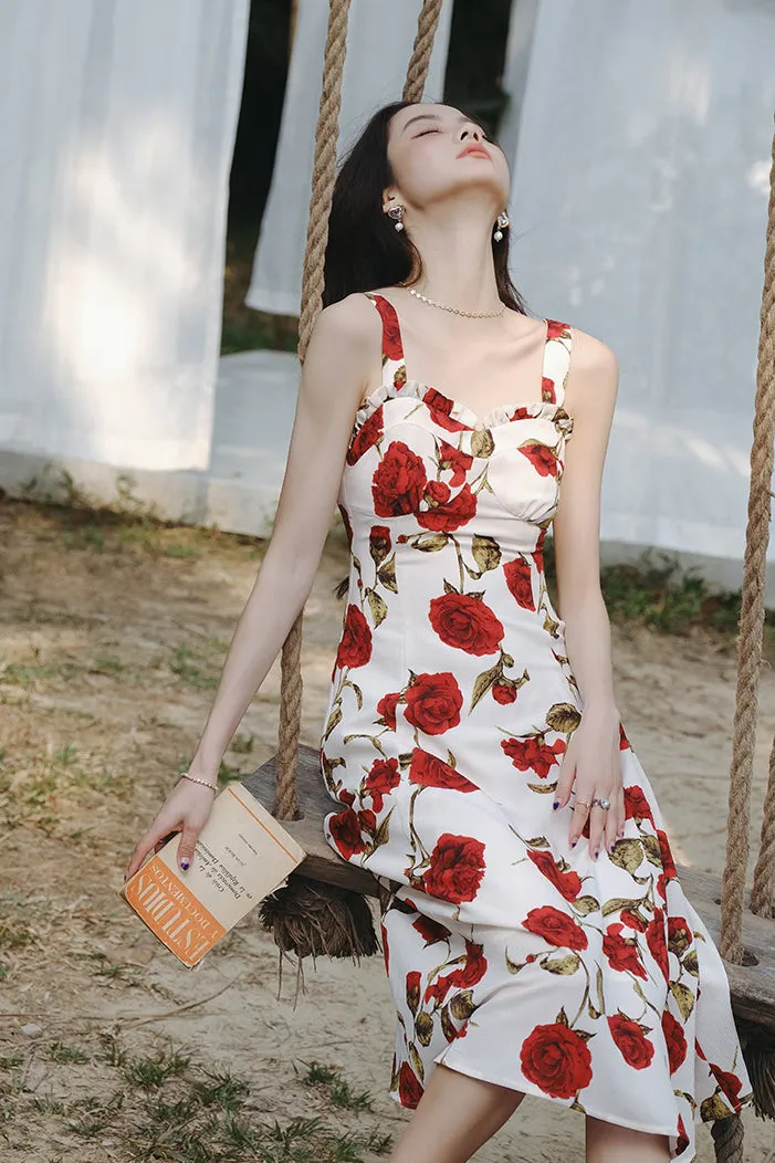 ST | Rose Crepe Midi Dress