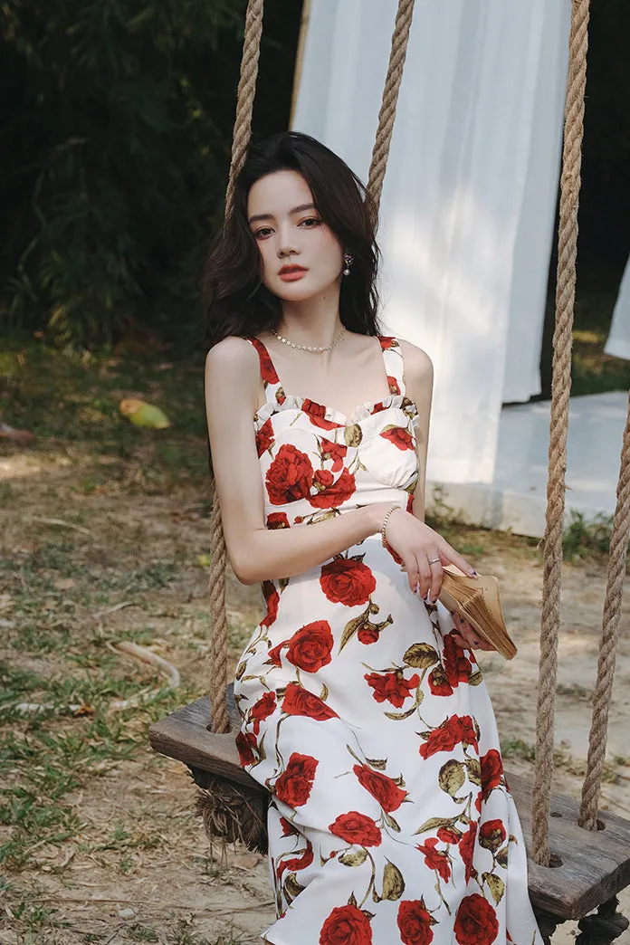 ST | Rose Crepe Midi Dress