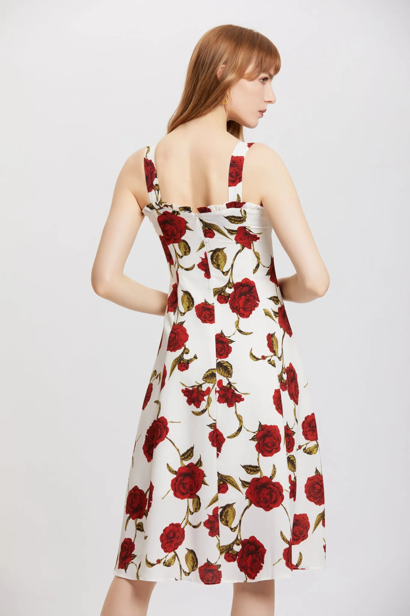 ST | Rose Crepe Midi Dress