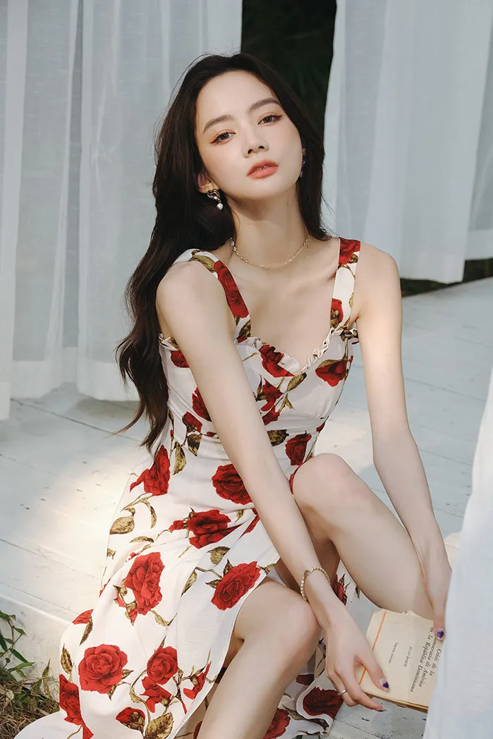 ST | Rose Crepe Midi Dress