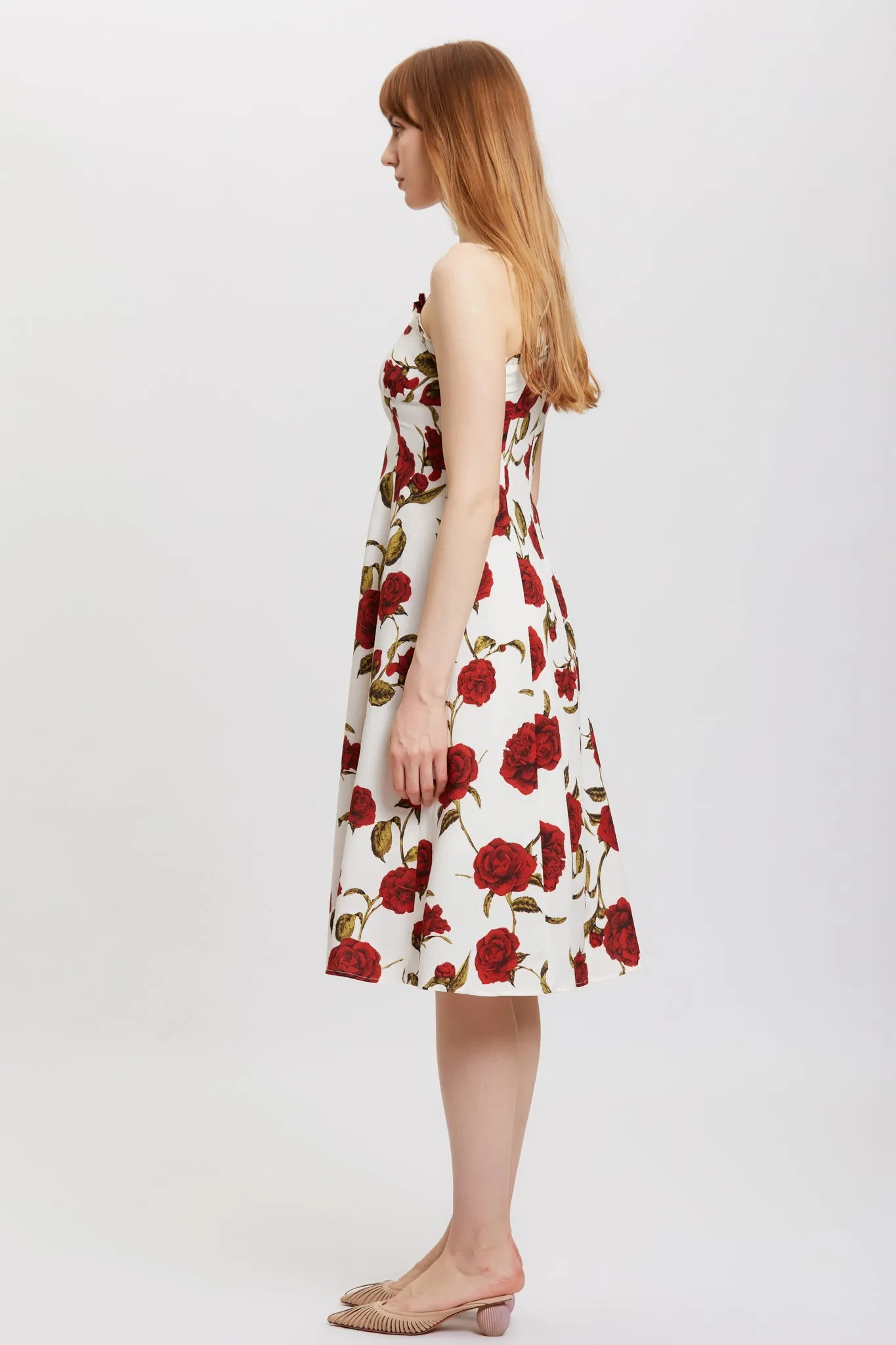 ST | Rose Crepe Midi Dress