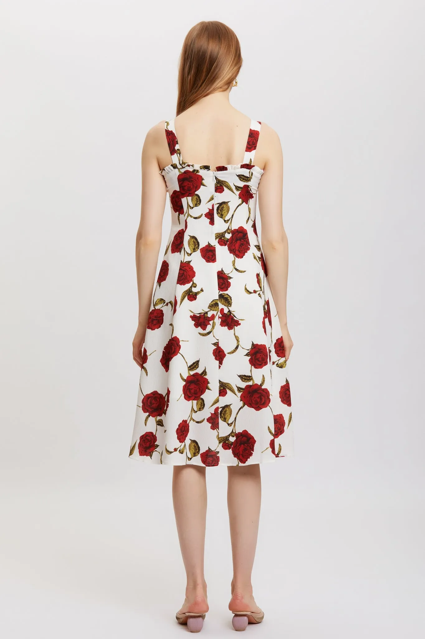 ST | Rose Crepe Midi Dress