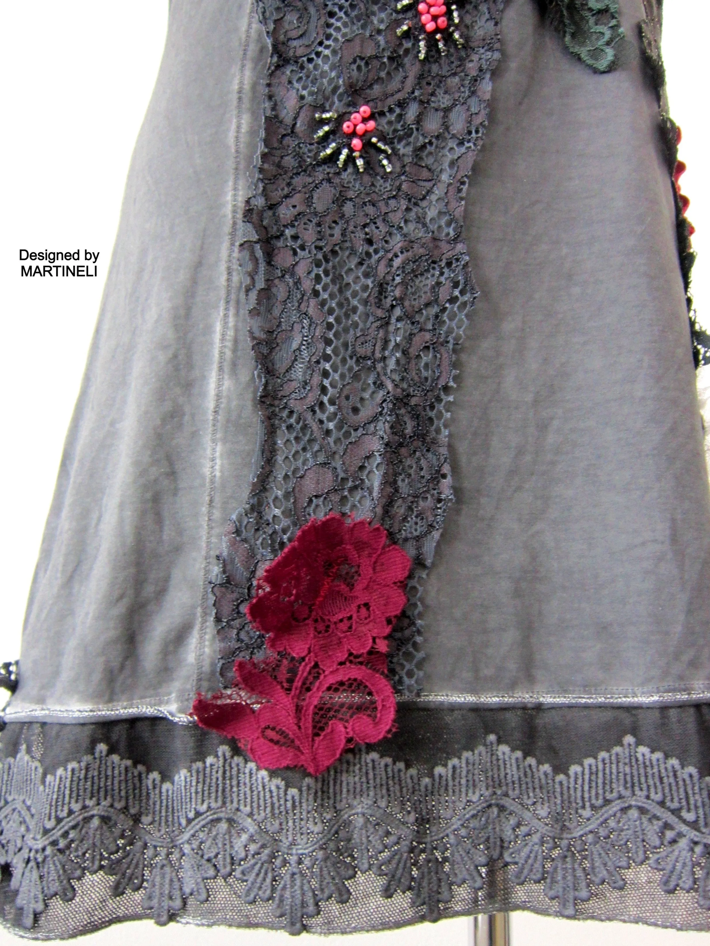 Summer Tank Dress,M/L Gray Midi Dress