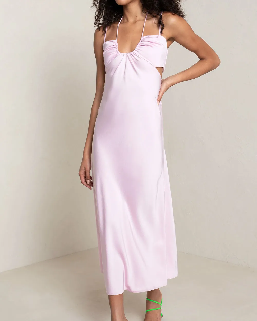 Tuberose Sienna Halter Neck Midi Dress