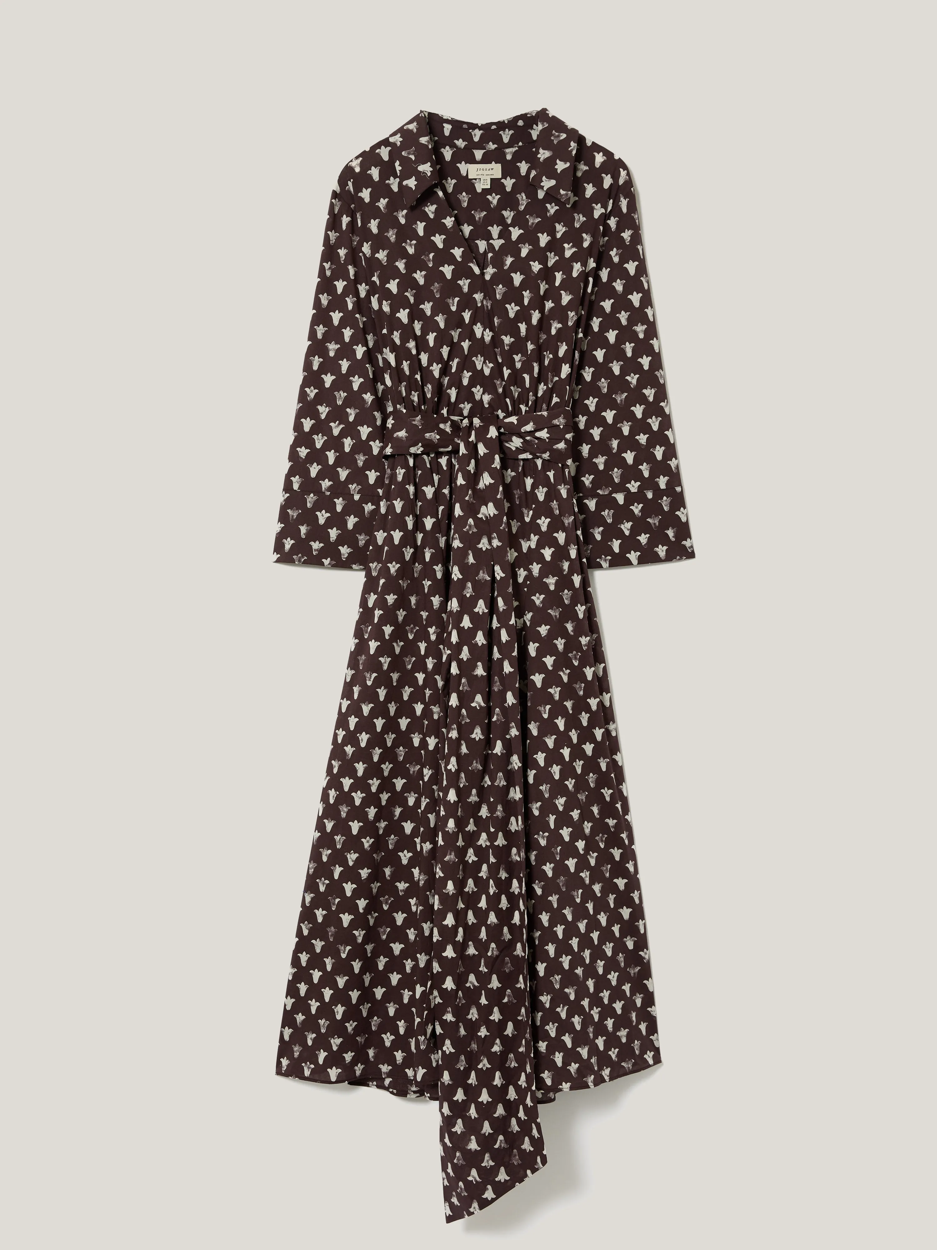 Tulip Voile Midi Dress | Oxblood