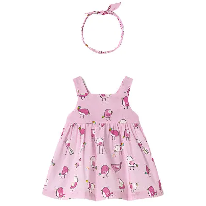 Twirly Bird Pink Sundress