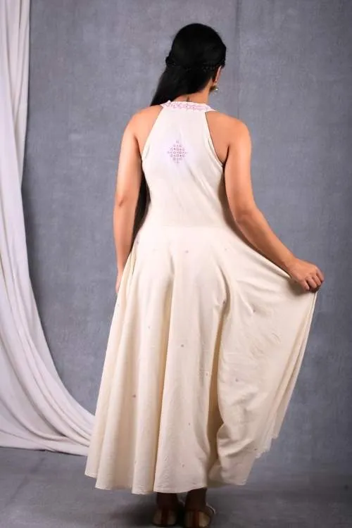 Urmul Desert Crafts-  "Sankhu Dress" Halter Neck Handloom Dress